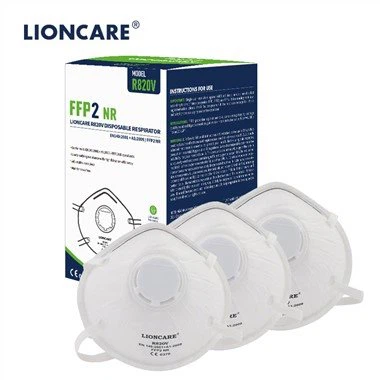 LIONCARE® respirator v obliki skodelice FFP2 z ventili
